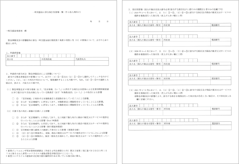 補助金,助成金,一時支援金,申請方法,申請書類